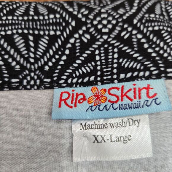 NEW RipSkirt Hawaii Wrap Skirt Womens Size XXL Black Pearl Batik Tropical Beach - Picture 7 of 9